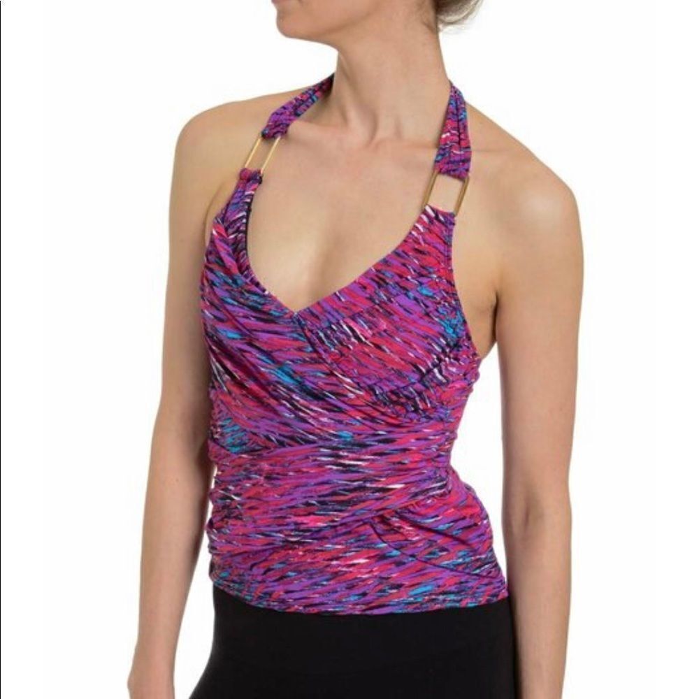 SPANX Whittle Waistline Draped Tankini Swim Top